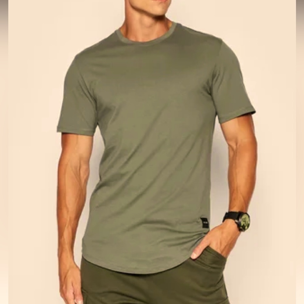 Men's Olive Green long fit T-Shirt
